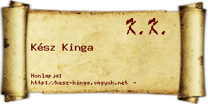 Kész Kinga névjegykártya